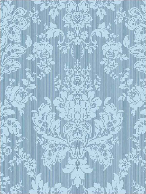 Giselle fabric in blue color - pattern number 108/5026.CS.0 - by Cole and Son in the Mariinsky Damask Wallpapers collection