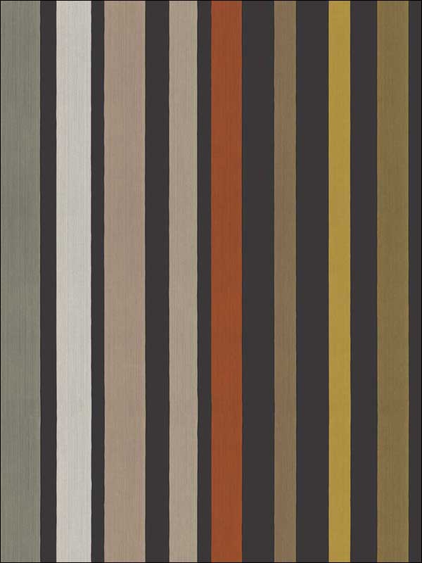 Carousel Stripe wallpaper in charcoal color - pattern number 108/6031.CS.0 - by Cole and Son in the Mariinsky Damask Wallpapers collection