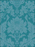 Fonteyn wallpaper in teal color - pattern number 108/7033.CS.0 - by Cole and Son in the Mariinsky Damask Wallpapers collection