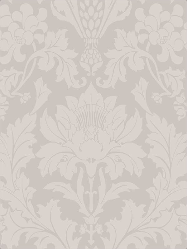 Fonteyn wallpaper in stone color - pattern number 108/7034.CS.0 - by Cole and Son in the Mariinsky Damask Wallpapers collection