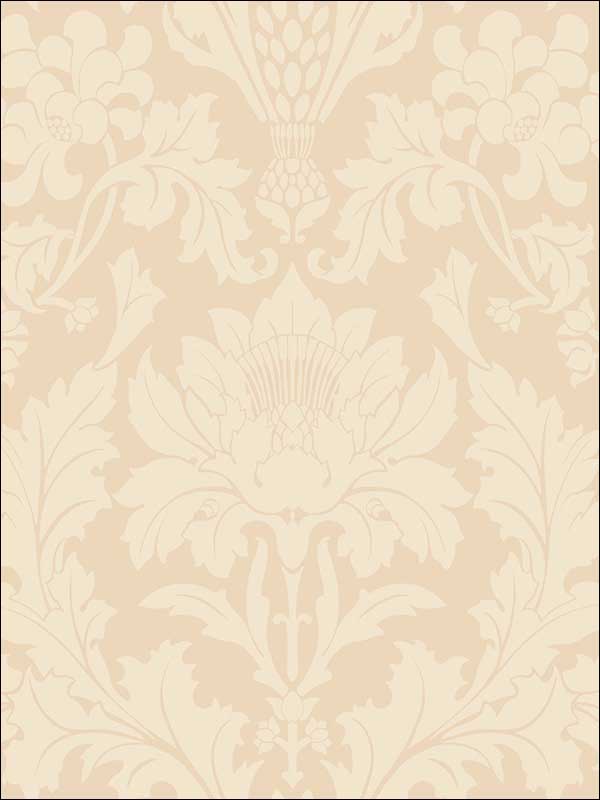 Fonteyn wallpaper in buff color - pattern number 108/7036.CS.0 - by Cole and Son in the Mariinsky Damask Wallpapers collection