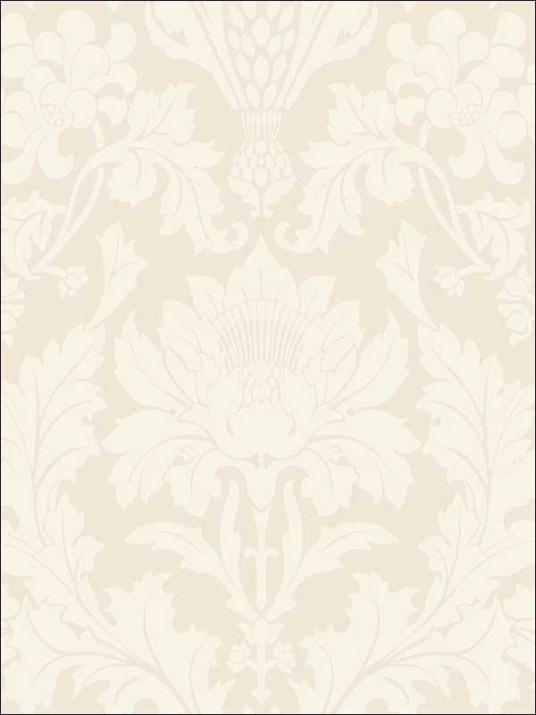 Fonteyn wallpaper in parchment color - pattern number 108/7037.CS.0 - by Cole and Son in the Mariinsky Damask Wallpapers collection