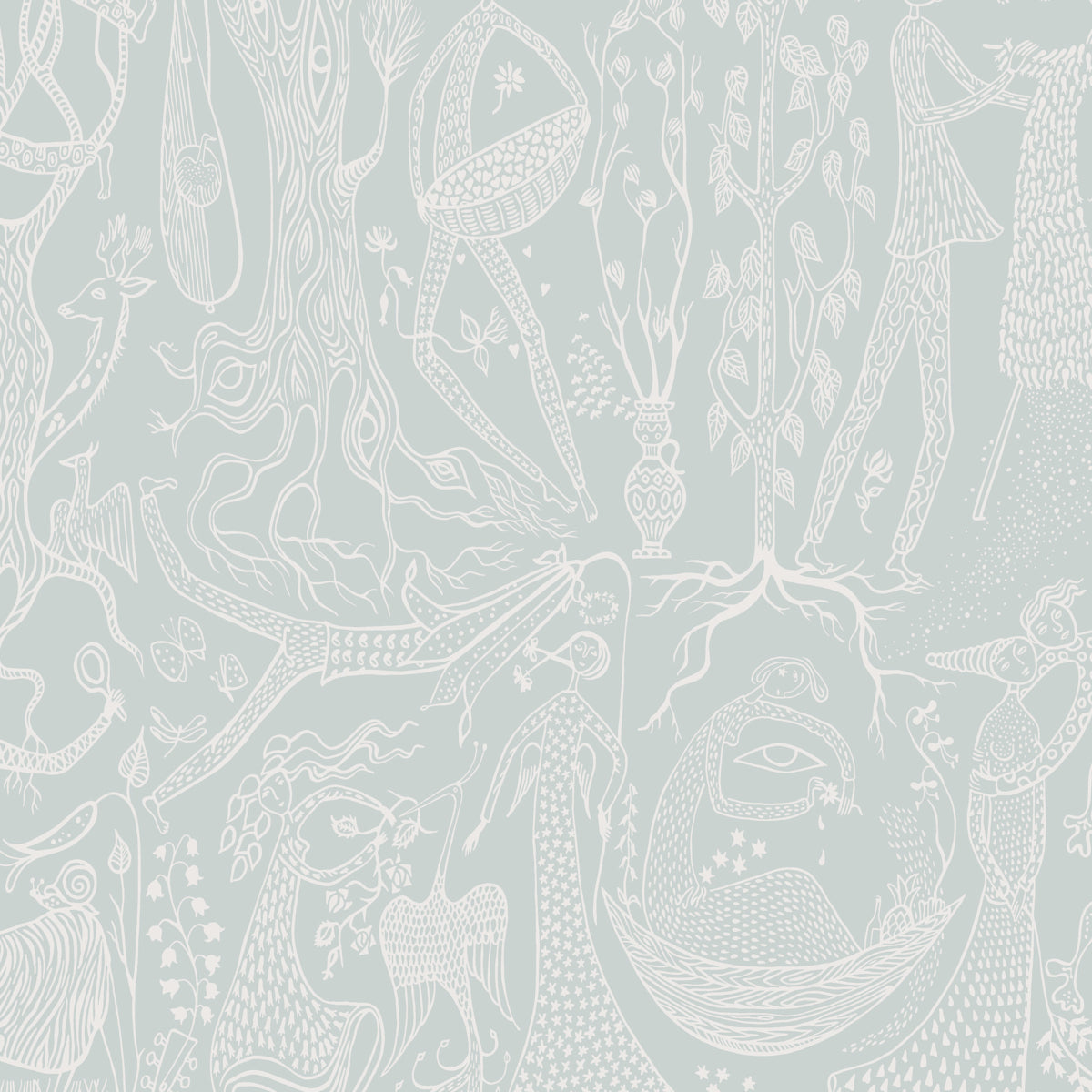 Poeme D Amour wallpaper in mineral color - pattern number 1761 - by Schumacher in the Borastapeter collection