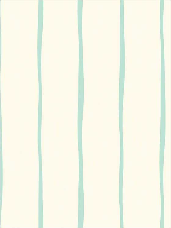 Aruba Stripe wallpaper in turquoise and off white color - pattern number TA21202 - by Seabrook in the Tortuga collection