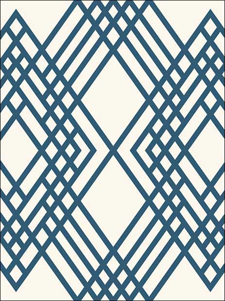 Cayman wallpaper in prussia blue and off white color - pattern number TA21302 - by Seabrook in the Tortuga collection