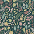 Herbarium wallpaper in spruce color - pattern number 1976 - by Schumacher in the Borastapeter collection