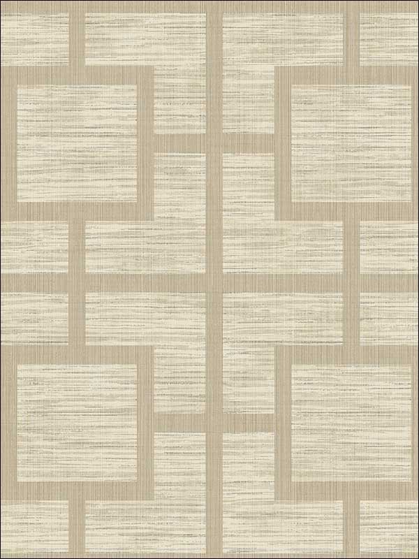 Screen on Grass Faux with Textile Strings wallpaper in warm neutral beige color - pattern number OY33107 - by Paper and Ink in the White on White collection