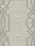 Trellis on Grass Faux with Textile Strings wallpaper in gray color - pattern number OY33700 - by Paper and Ink in the White on White collection