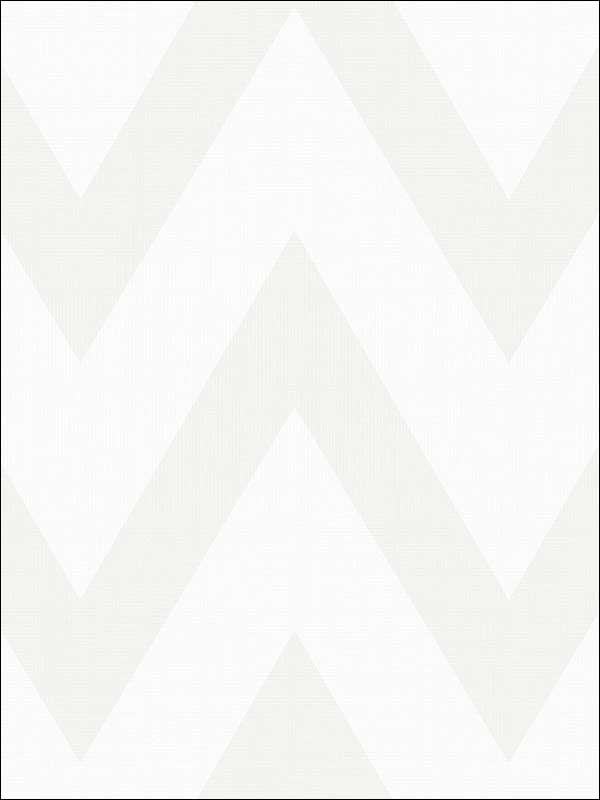 Chevron Screen Print on Paperweave wallpaper in white off white color - pattern number OY33900 - by Paper and Ink in the White on White collection