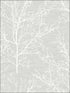Branch Silhouettes fabric in gray color - pattern number OY34001 - by Paper and Ink in the White on White collection
