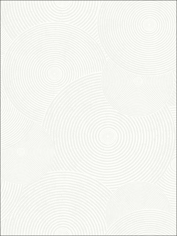 Interlocking Ripples wallpaper in white off white color - pattern number OY34404 - by Paper and Ink in the White on White collection