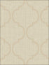 Ogee and Basket Weave fabric in warm neutral beige color - pattern number OY34815 - by Paper and Ink in the White on White collection