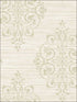 Medallion on Grasscloth wallpaper in warm neutral beige color - pattern number OY34905 - by Paper and Ink in the White on White collection