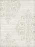 Medallion on Grasscloth wallpaper in cool neutral color - pattern number OY34906 - by Paper and Ink in the White on White collection