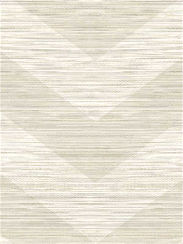 Chevron on Grasscloth Texture wallpaper in cool neutral color - pattern number OY35108 - by Paper and Ink in the White on White collection