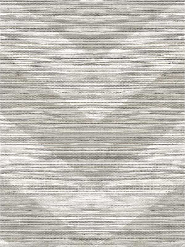 Chevron on Grasscloth Texture wallpaper in gray color - pattern number OY35100 - by Paper and Ink in the White on White collection