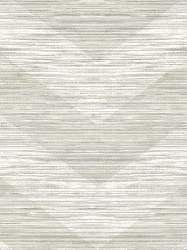 Chevron on Grasscloth Texture wallpaper in cool neutral color - pattern number OY35104 - by Paper and Ink in the White on White collection