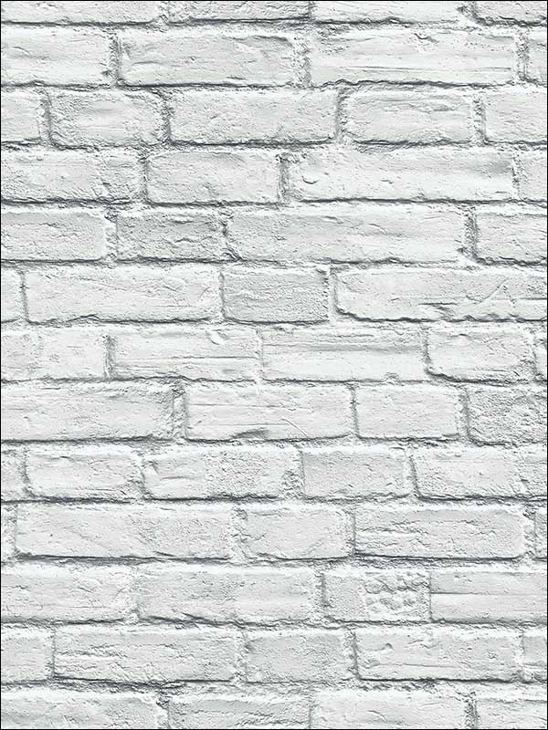 Brick Texture fabric in gray color - pattern number OY35300 - by Paper and Ink in the White on White collection