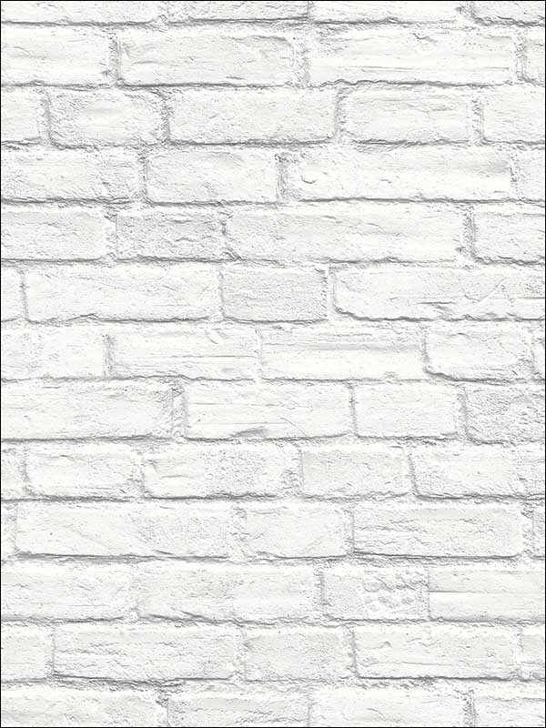 Brick Texture fabric in cool neutral color - pattern number OY35307 - by Paper and Ink in the White on White collection