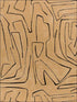 Graffito fabric in sand black color - pattern number GWP-3501.68.0 - by Groundworks in the Kelly Wearstler Wallpapers II collection