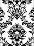Document Damask fabric in black white color - pattern number BK32013 - by Patton Norwall in the Stripes and Damasks 3 collection