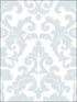 Velvet Damask fabric in aqua white color - pattern number DS29714 - by Patton Norwall in the Stripes and Damasks 3 collection