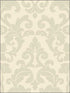 Velvet Damask fabric in green cream color - pattern number DS29715 - by Patton Norwall in the Stripes and Damasks 3 collection