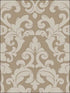 Velvet Damask fabric in taupe brown metallic silver color - pattern number DS29716 - by Patton Norwall in the Stripes and Damasks 3 collection