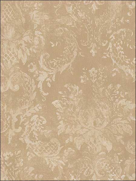 Canvas Damask fabric in beige brown tan color - pattern number HB24130 - by Patton Norwall in the Stripes and Damasks 3 collection