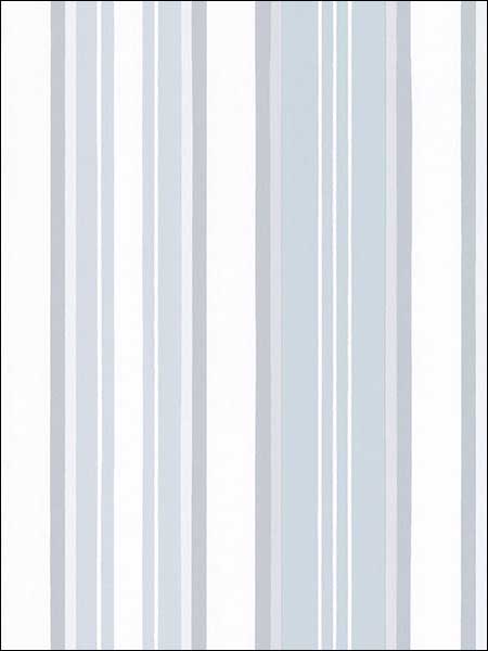 Textured Stripe fabric in metallic silver light blue white color - pattern number SD25660 - by Patton Norwall in the Stripes and Damasks 3 collection