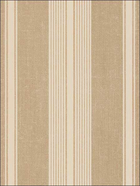 Cushion Stripe fabric in metallic gold beige color - pattern number SD25690 - by Patton Norwall in the Stripes and Damasks 3 collection