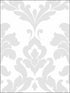 Plaza Damask fabric in grey white color - pattern number SD25713 - by Patton Norwall in the Stripes and Damasks 3 collection