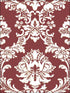 Document Damask fabric in red white metallic gold color - pattern number SD36121 - by Patton Norwall in the Stripes and Damasks 3 collection