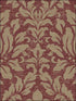 Stitched Damask wallpaper in red metallic gold color - pattern number SD36139 - by Patton Norwall in the Stripes and Damasks 3 collection