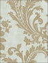 Sari with Texture wallpaper in light green metallic gold color - pattern number SD36155 - by Patton Norwall in the Stripes and Damasks 3 collection