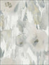 Watercolor Floral fabric in metallic champagne gray and off white color - pattern number AH40408 - by Seabrook in the L Atelier De Paris collection