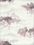 Brushstroke Trees wallpaper in metallic mauve ebony and pearl color - pattern number AH40701 - by Seabrook in the L Atelier De Paris collection