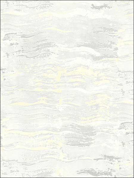 Bleached Wave wallpaper in metallic champagne and gray color - pattern number AH40808 - by Seabrook in the L Atelier De Paris collection