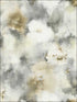 Abstract Floral wallpaper in antique gold gray and off white color - pattern number AH40905 - by Seabrook in the L Atelier De Paris collection