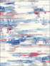 Spatula Stripes wallpaper in royal blue ruby and off white color - pattern number AH41111 - by Seabrook in the L Atelier De Paris collection