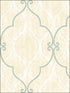 Corsica Ogee fabric in 70304 color - pattern number MC70304 - by Seabrook in the Majorca Seabrook collection