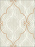 Corsica Ogee fabric in 70306 color - pattern number MC70306 - by Seabrook in the Majorca Seabrook collection