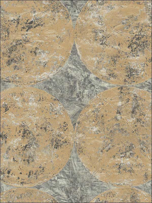 Fulton wallpaper in copper bronze color - pattern number MW30005 - by Seabrook in the Metalworks collection