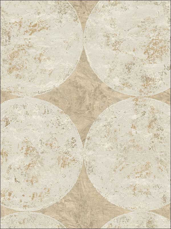 Fulton wallpaper in brown taupe color - pattern number MW30007 - by Seabrook in the Metalworks collection