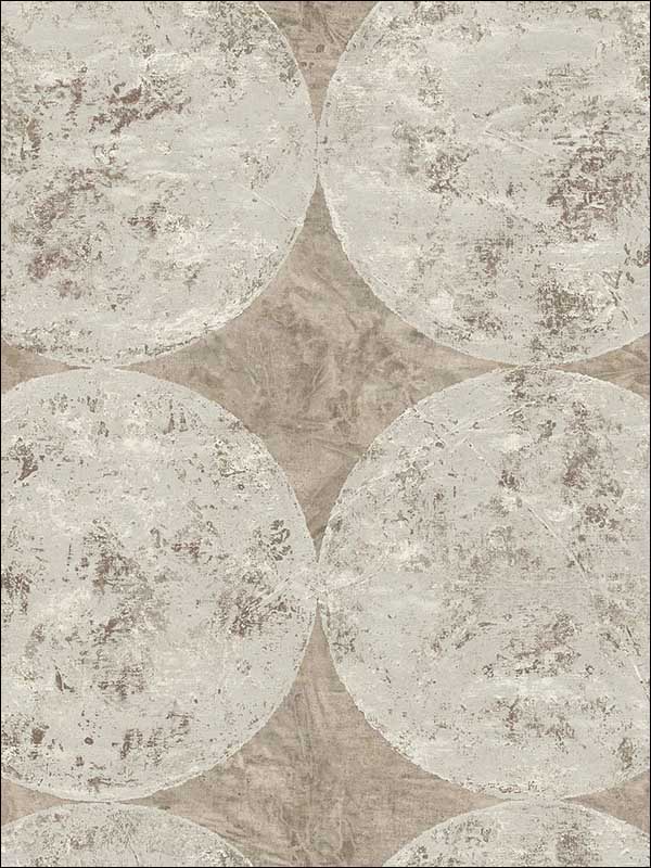 Fulton wallpaper in brown taupe color - pattern number MW30008 - by Seabrook in the Metalworks collection