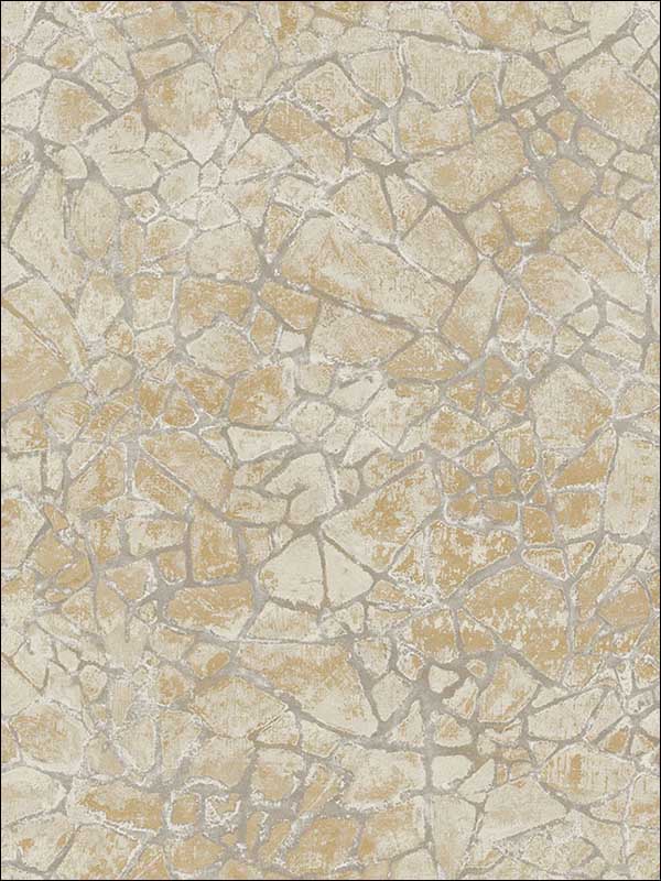 Starkweather wallpaper in warm neutral beige color - pattern number MW30205 - by Seabrook in the Metalworks collection