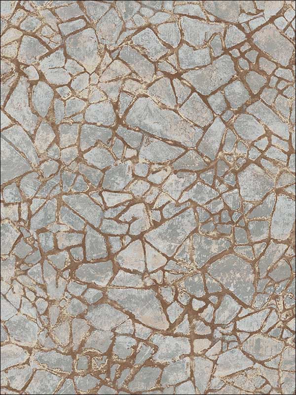 Starkweather wallpaper in silver pewter color - pattern number MW30206 - by Seabrook in the Metalworks collection
