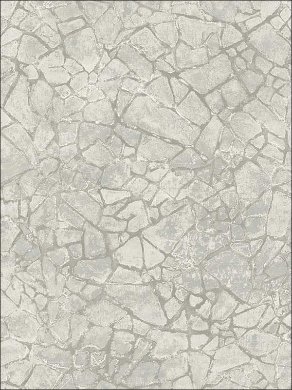 Starkweather wallpaper in silver pewter color - pattern number MW30208 - by Seabrook in the Metalworks collection