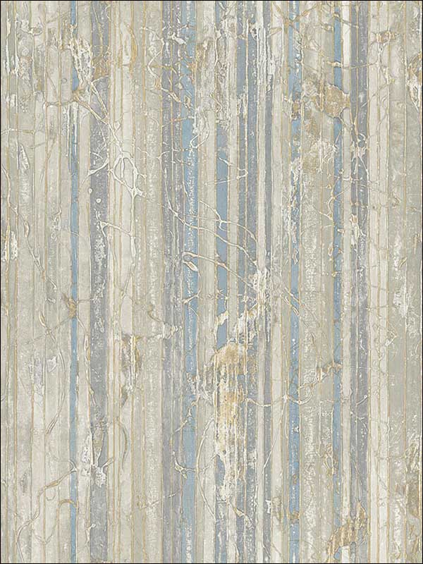 Whitney Stripe wallpaper in blue color - pattern number MW31102 - by Seabrook in the Metalworks collection