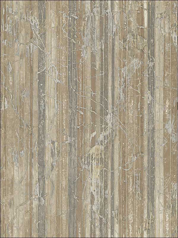 Whitney Stripe wallpaper in gold color - pattern number MW31106 - by Seabrook in the Metalworks collection